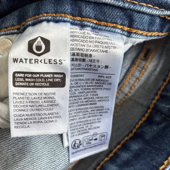 Levi's Men's Straight Jeans in Deep Blue - Picture 4 of 5